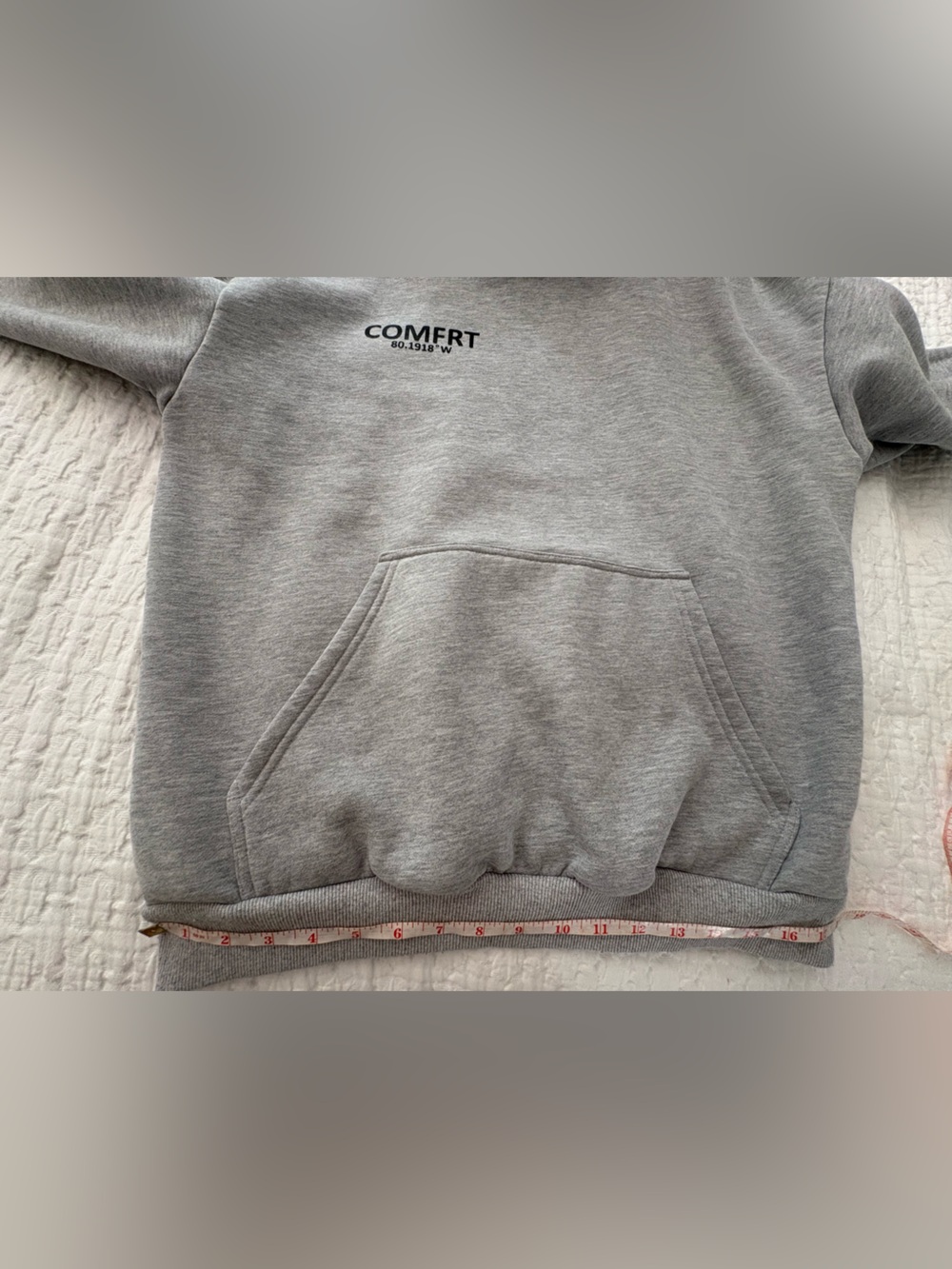 COMFRT Coordinate Hoodie Size Medium in Stone Unisex Oversized Heavyweight - Picture 11 of 12